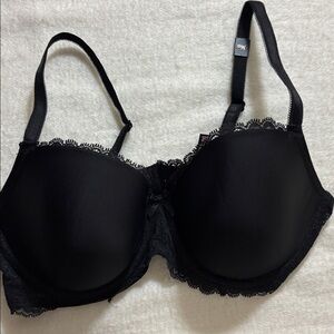 VICTORIA’S SECRET DREAM ANGELS Lined Demi Black Bra Sz 36D UW NWT